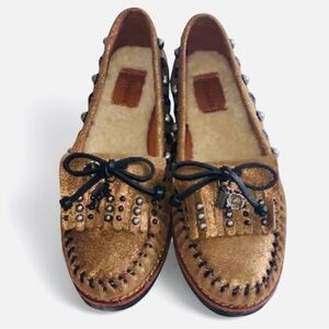 COACH Rexy Roccasin Moccasin 🖤🤎💛